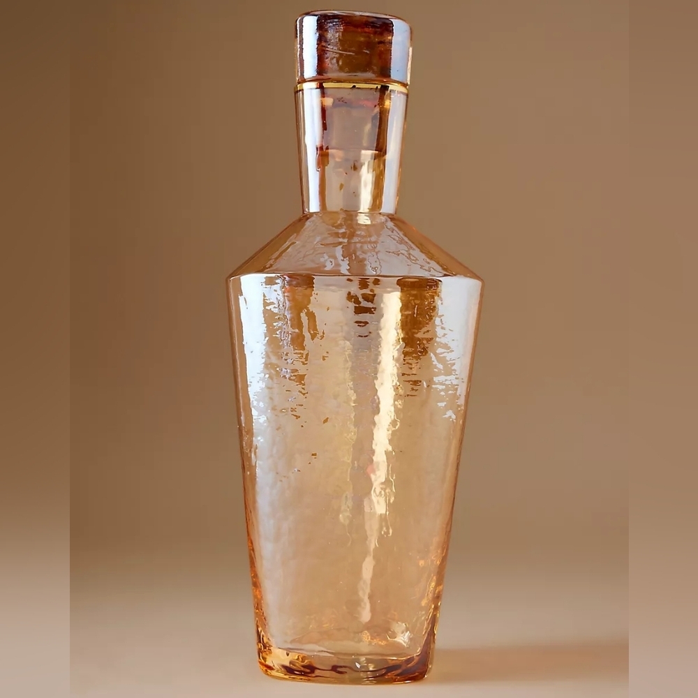 Anthropologie Zaza Honey Luster Decanter, NIB